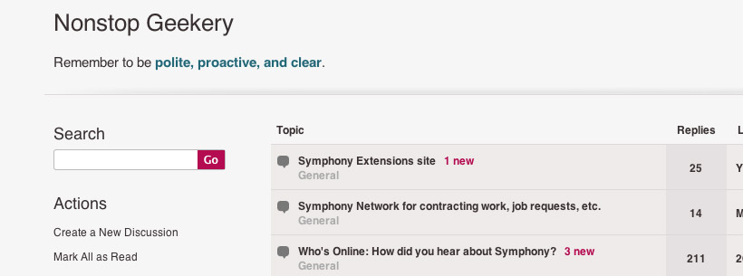 Symphony CMS Forums