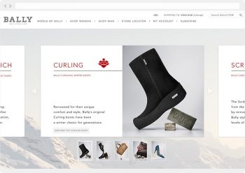 Bally website carousel