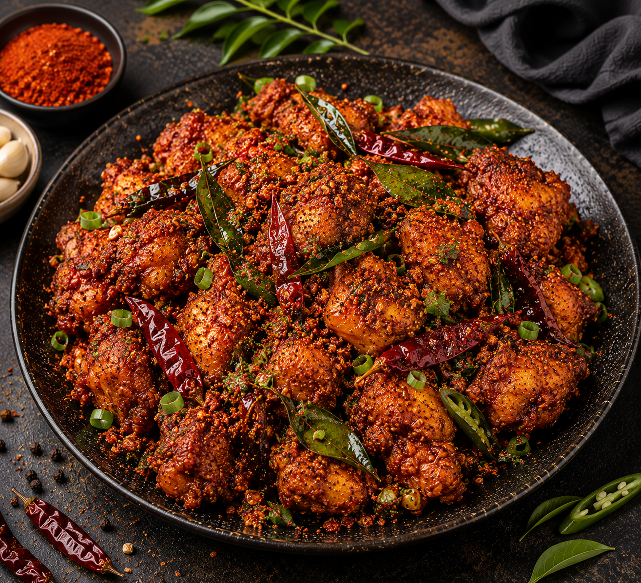 Karampodi Kodi (Chilli Powder Chicken)