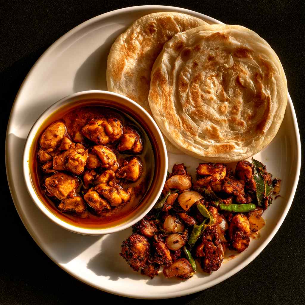 Parotta - Chicken Salana - Chukka