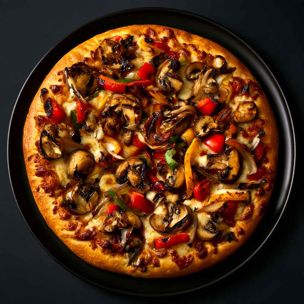 Grilled Mushroom Pizza