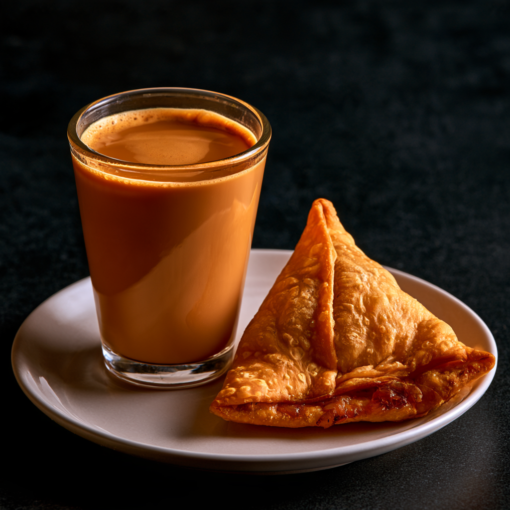 Masala Chai With Onion Samosa