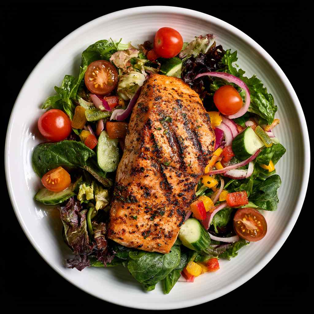 Grilled Cajun Salmon Salad