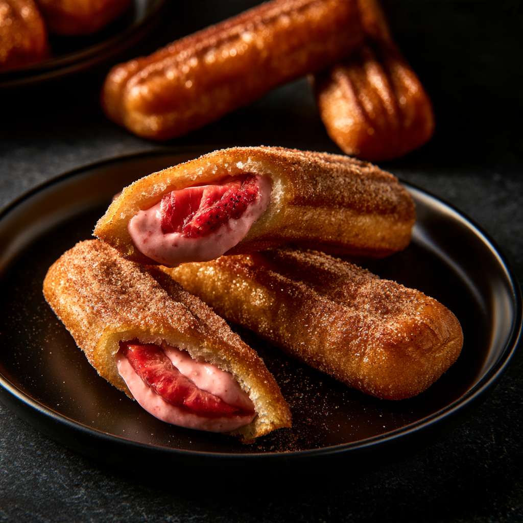 Strawberry Filled Churros