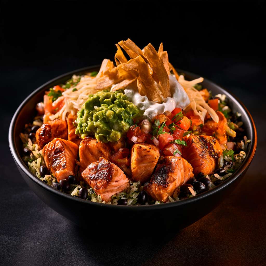 Burrito Bowl With Salmon