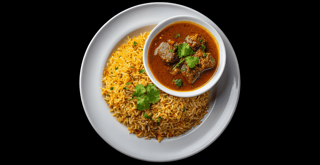 Mutton Dalcha With Baghara Rice