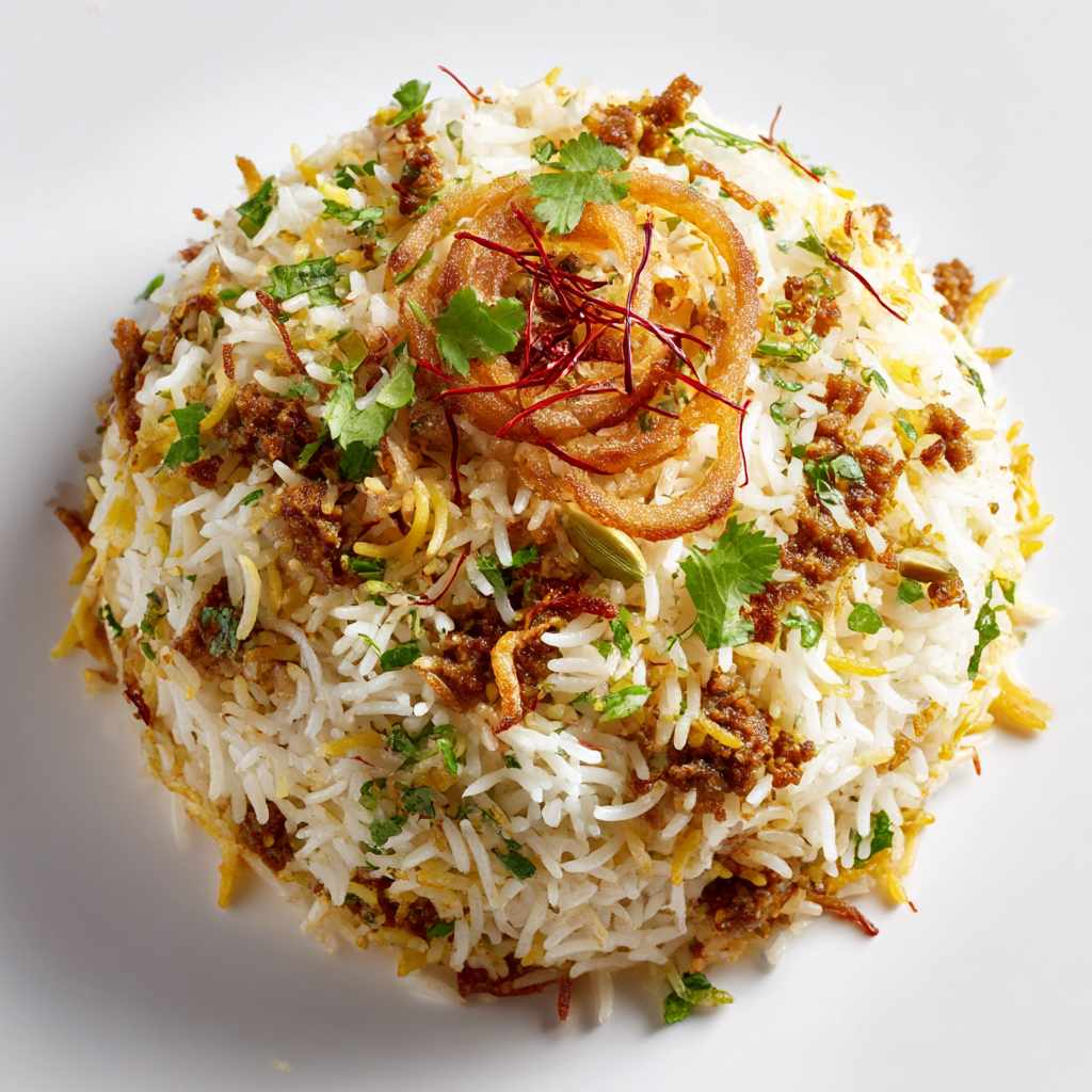 Goat Kheema Dum Biryani