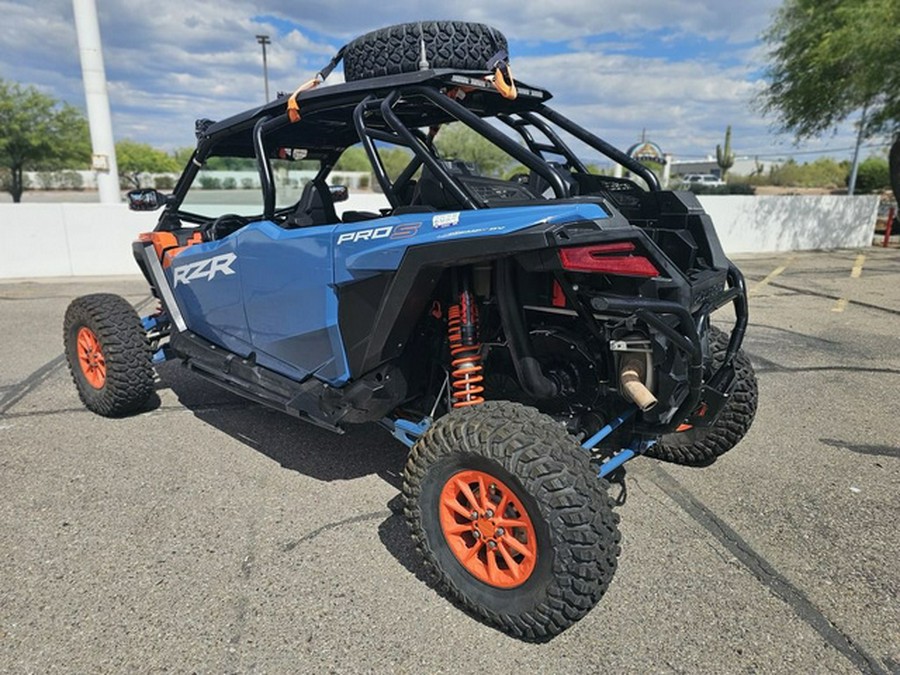 2025 Polaris RZR Pro S 4 Ultimate Orange Burst Zenith Blue
