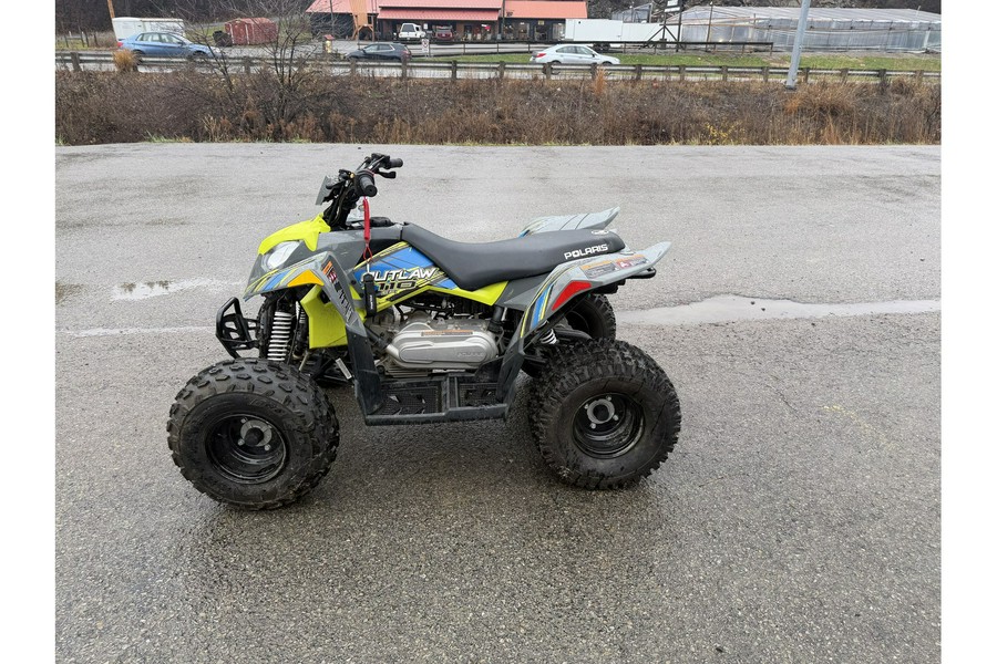 2021 Polaris Outlaw 110 EFI Avalanche Gray/Lime Squeeze