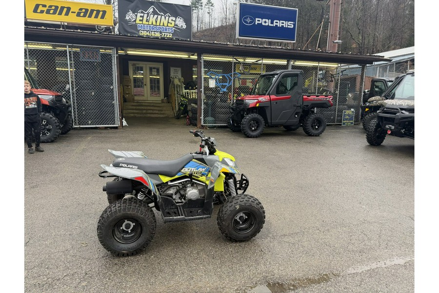 2021 Polaris Outlaw 110 EFI Avalanche Gray/Lime Squeeze