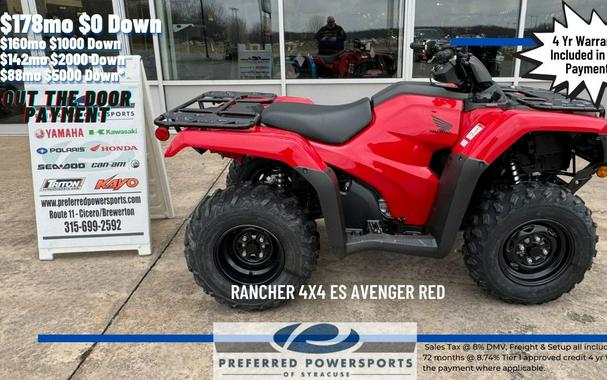 2024 Honda Rancher 4X4 ES Avenger Red