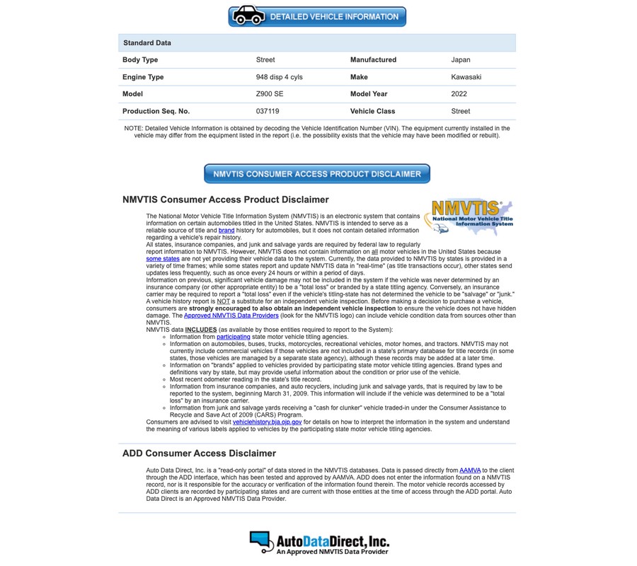 2022 Kawasaki Z900 ABS