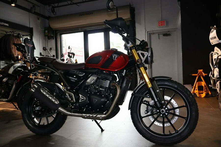 2025 Triumph Scrambler 400 X Carnival Red / Phantom Black