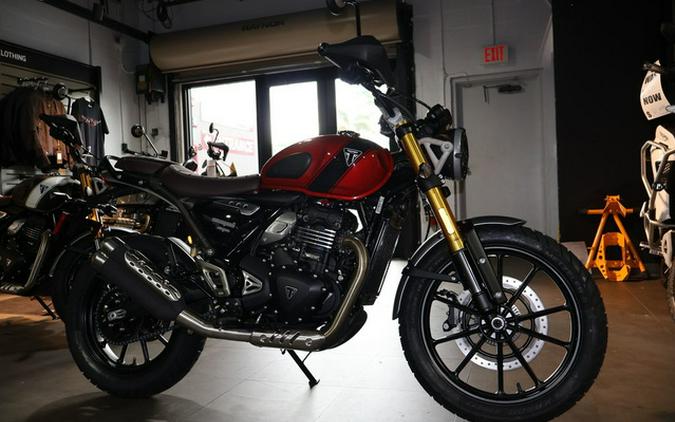 2025 Triumph Scrambler 400 X Carnival Red / Phantom Black