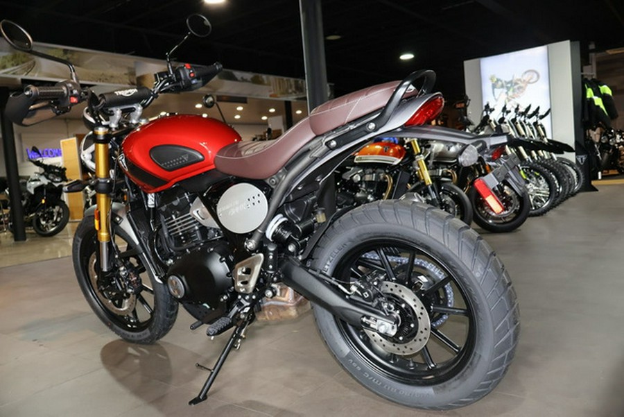 2025 Triumph Scrambler 400 X Carnival Red / Phantom Black