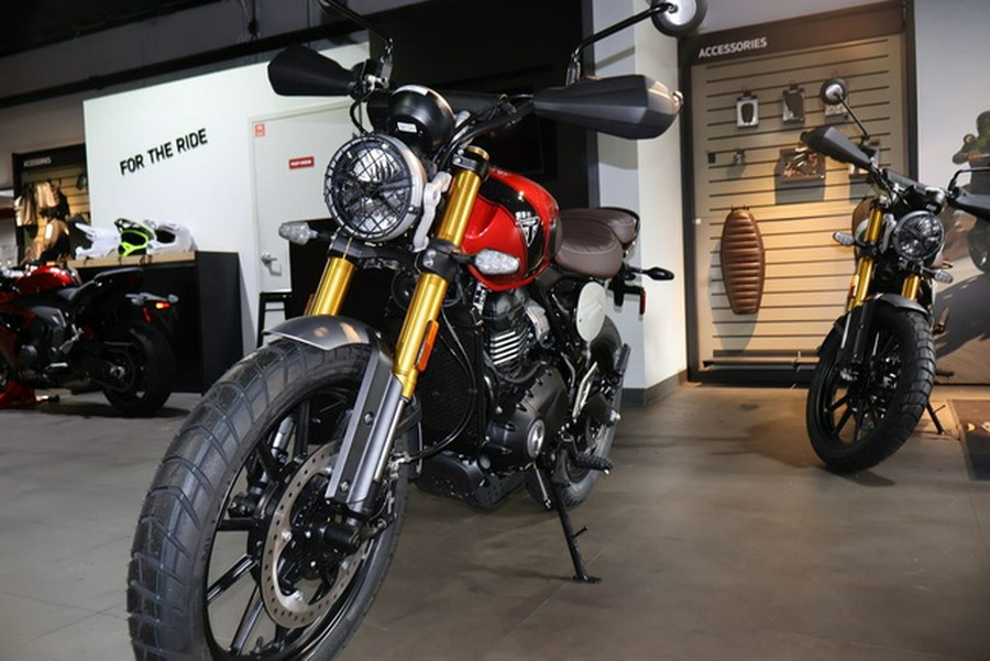 2025 Triumph Scrambler 400 X Carnival Red / Phantom Black