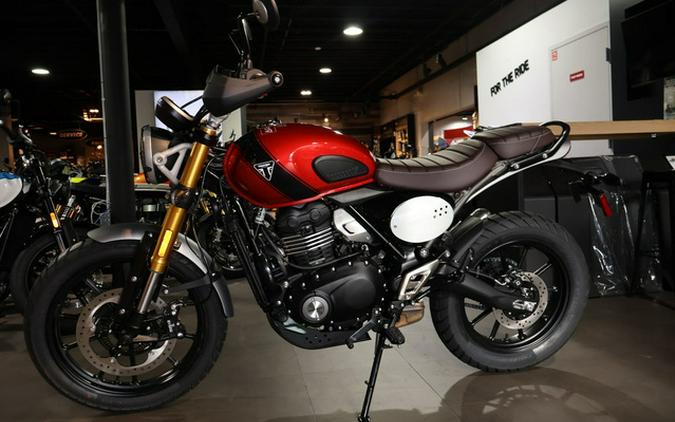 2025 Triumph Scrambler 400 X Carnival Red / Phantom Black