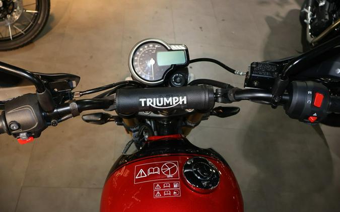 2025 Triumph Scrambler 400 X Carnival Red / Phantom Black