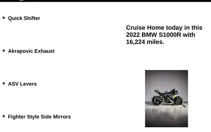 2022 BMW S1000R Naked Sport