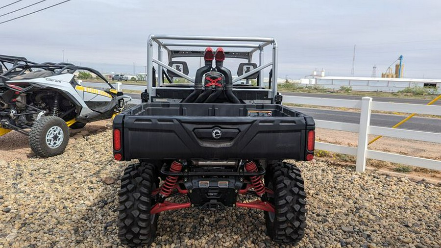 New 2024 CAN-AM DEFENDER MAX X MR WITH HALF DOORS HAD10 HYPER SILVER AND LEGION RED