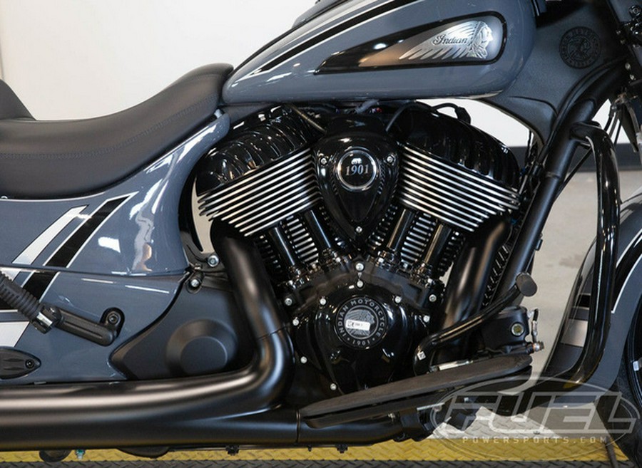 2023 Indian Chieftain Dark Horse Icon Stealth Gray Azure Cry