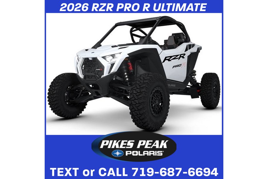 2026 Polaris RZR PRO R ULTIMATE GHOST WHITE METALLIC