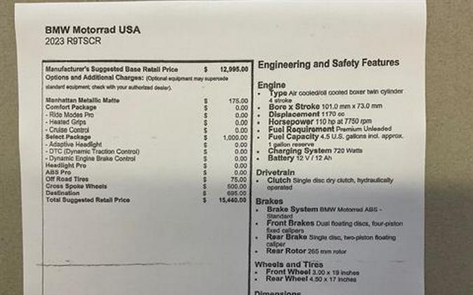 2023 BMW R nineT Scrambler