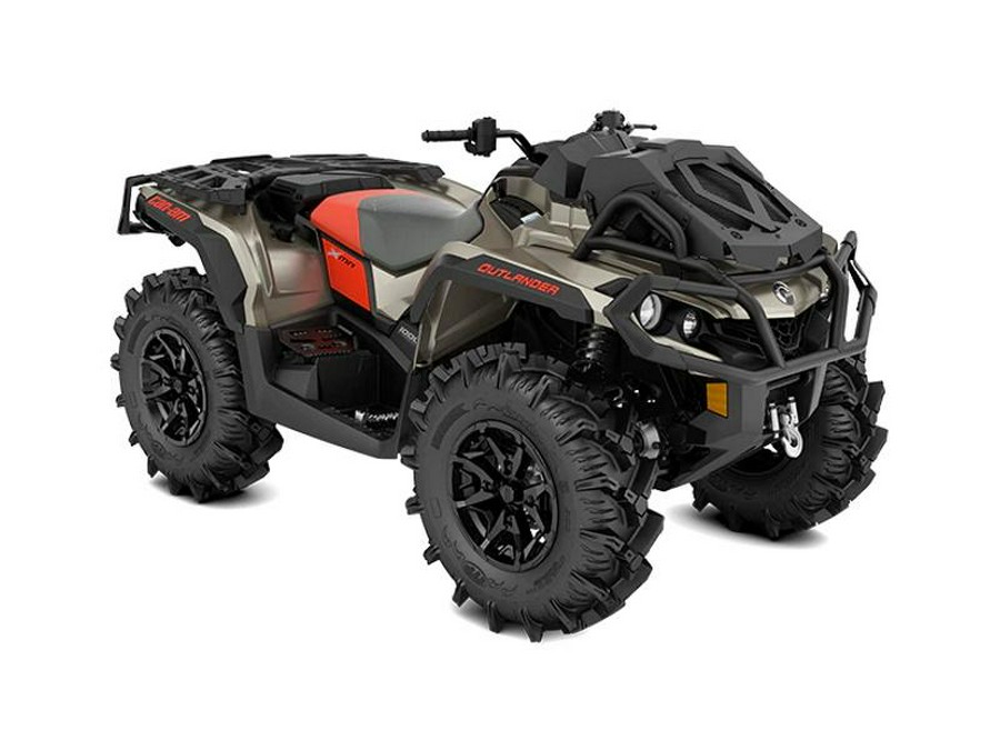 2022 Can-Am® Outlander X mr 1000R Liquid Titanium & Magma Red