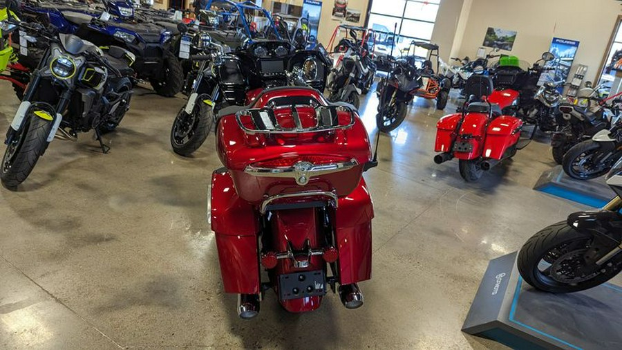 New 2024 INDIAN MOTORCYCLE PURSUIT LTD AUD SUNSET RED METALLIC 49ST Limited with PowerBand Audio Package