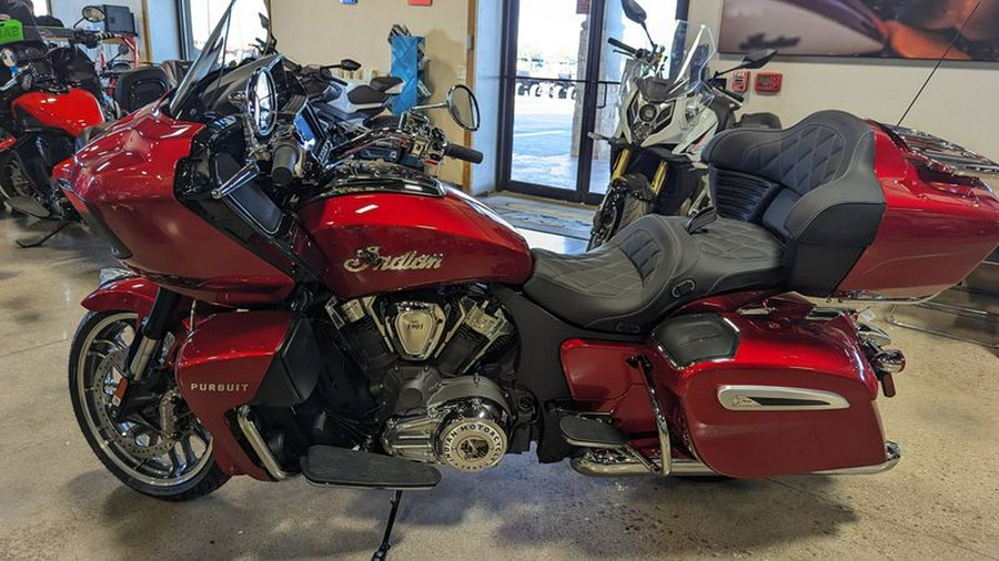 New 2024 INDIAN MOTORCYCLE PURSUIT LTD AUD SUNSET RED METALLIC 49ST Limited with PowerBand Audio Package