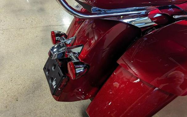 New 2024 INDIAN MOTORCYCLE PURSUIT LTD AUD SUNSET RED METALLIC 49ST Limited with PowerBand Audio Package