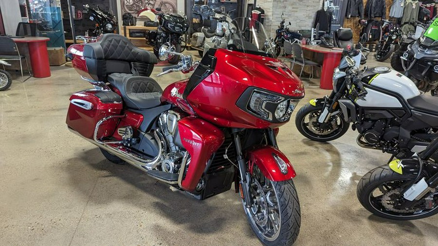 New 2024 INDIAN MOTORCYCLE PURSUIT LTD AUD SUNSET RED METALLIC 49ST Limited with PowerBand Audio Package