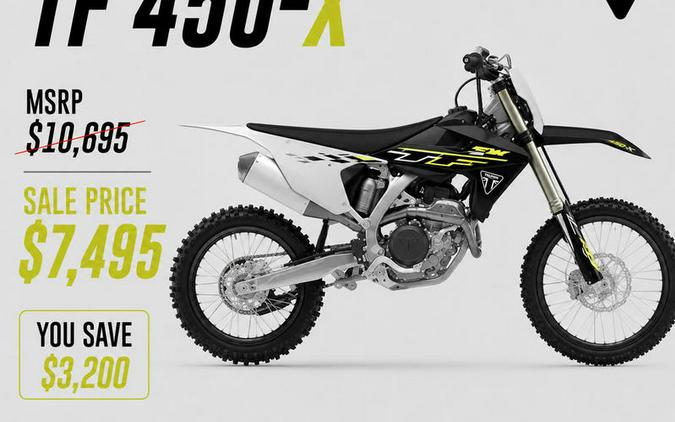 2026 Triumph TF 450-X Jet Black/Pure White