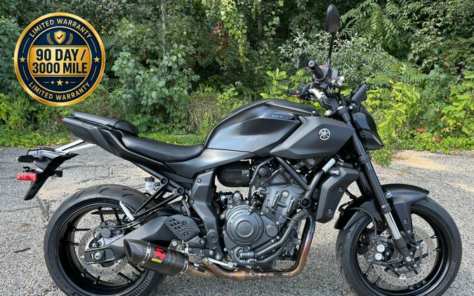 2025 Yamaha MT-07 Matte Charcoal Black