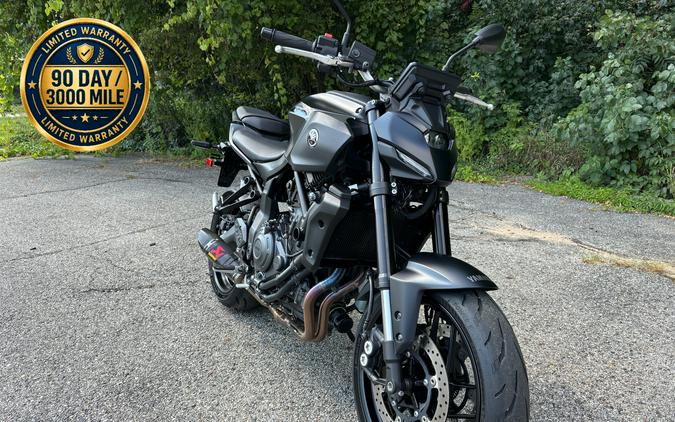 2025 Yamaha MT-07 Matte Charcoal Black