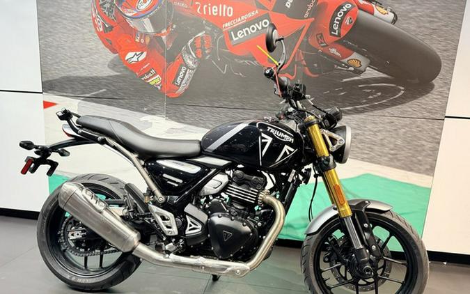 2024 Triumph Scrambler 400 X Phantom Black Silver Ice