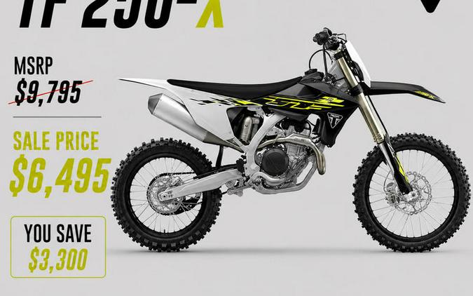 2026 Triumph TF 250-X Jet Black/Pure White