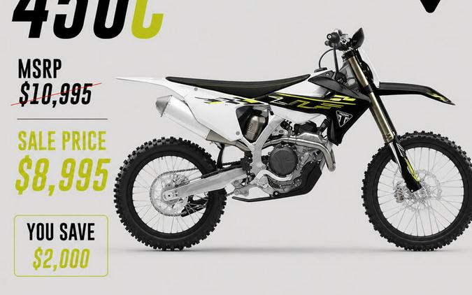 2026 Triumph TF 450-C Jet black/ Pure white