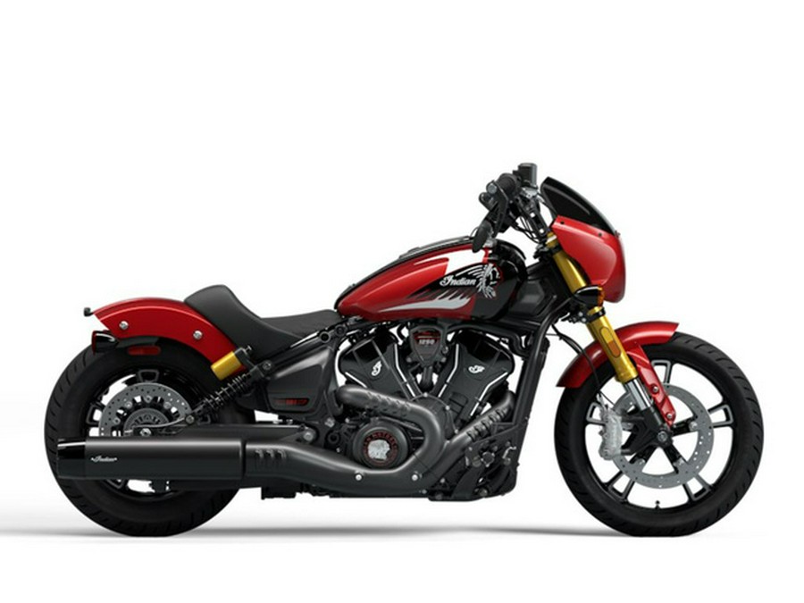 2025 Indian 101 Scout Sunset Red Metallic with Graphics