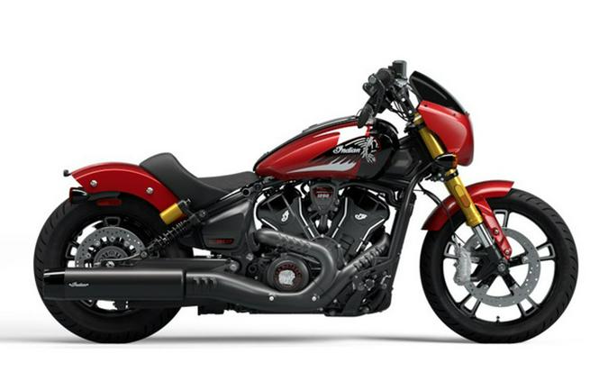 2025 Indian 101 Scout Sunset Red Metallic with Graphics