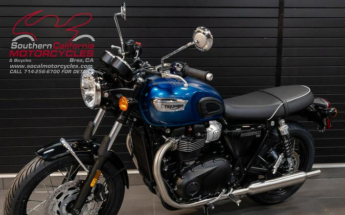 2023 Triumph Bonneville T100 Chrome Edition Cobalt Blue