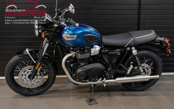 2023 Triumph Bonneville T100 Chrome Edition Cobalt Blue