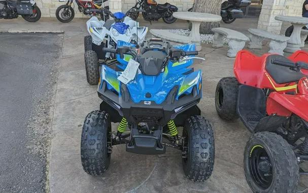 New 2024 POLARIS OUTLAW 70 EFI VELOCITY BLUE AND LIFTED LIME