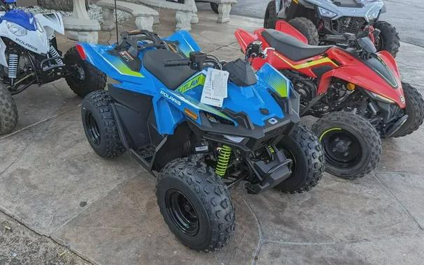 New 2024 POLARIS OUTLAW 70 EFI VELOCITY BLUE AND LIFTED LIME