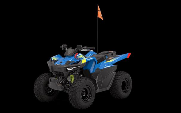 New 2024 POLARIS OUTLAW 70 EFI VELOCITY BLUE AND LIFTED LIME