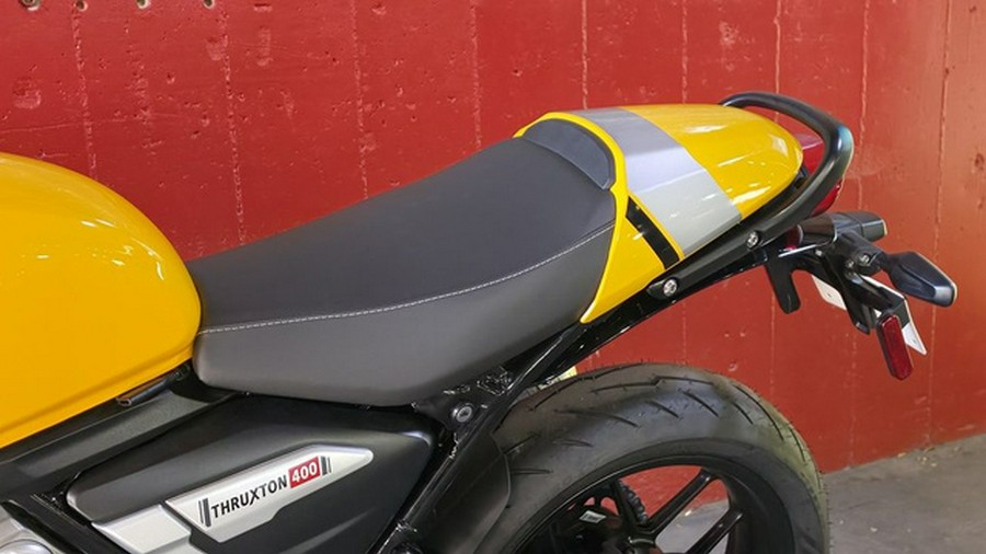 2026 Triumph Thruxton 400 Metallic Racing Yellow / Aluminium Silver