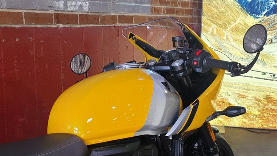 2026 Triumph Thruxton 400 Metallic Racing Yellow / Aluminium Silver