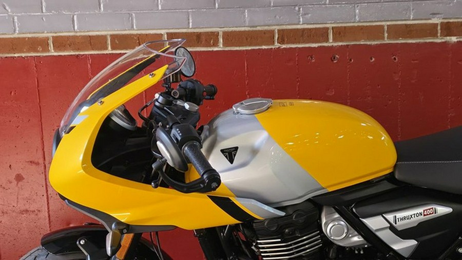 2026 Triumph Thruxton 400 Metallic Racing Yellow / Aluminium Silver
