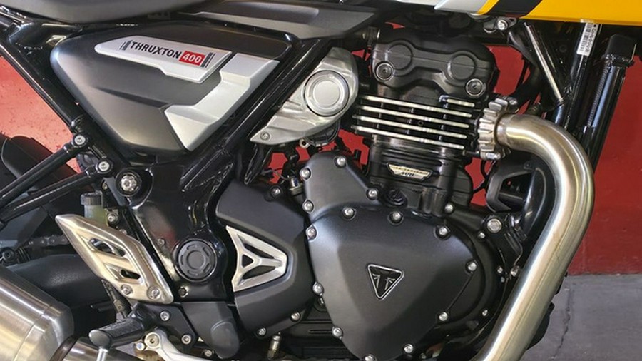 2026 Triumph Thruxton 400 Metallic Racing Yellow / Aluminium Silver