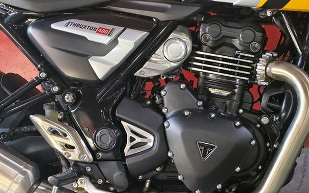 2026 Triumph Thruxton 400 Metallic Racing Yellow / Aluminium Silver